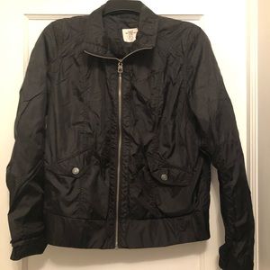 H&M LOGG black moto windbreaker